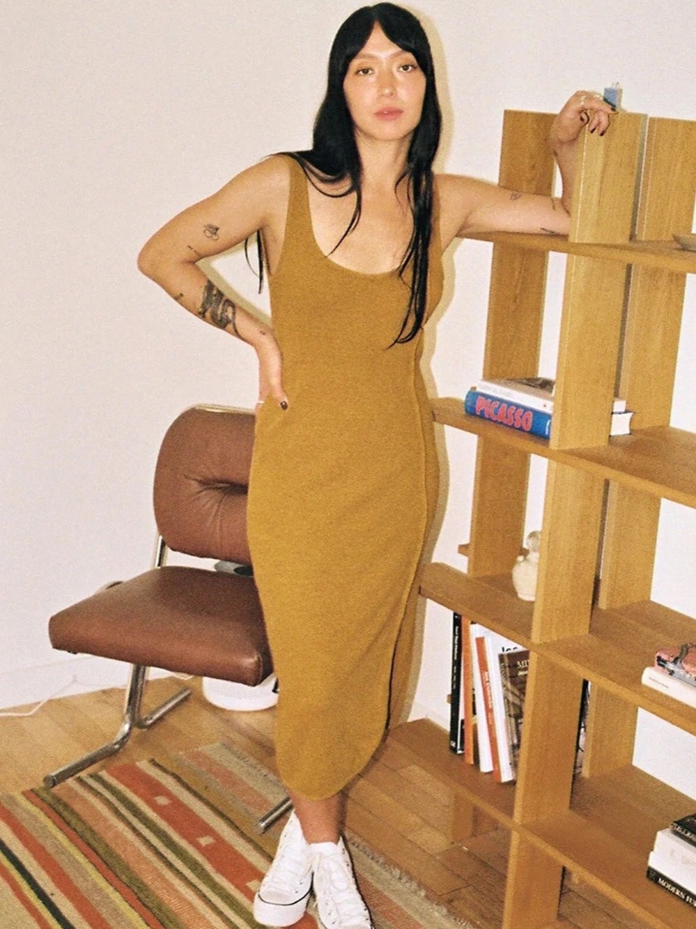 back beat co. Ribbed Midi Dress